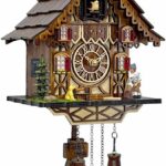 Cuckoo Clock for Wall Art: 12 Melodies, Volume Control, Night Mode, Germany Style Black Forest Retro Traditional Handcrafted Wooden House Home Decor, Gifts for Family (8.75 X 23inch)