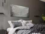 Wall Art with Canvas Hand Painted Wings, Grey and White Heavy Texture Oil Painting Wall Decor, Modern Painting Artwork for Wall for Living Room Bedroom Office Home Decor(48" Wx24 L) - Image 2